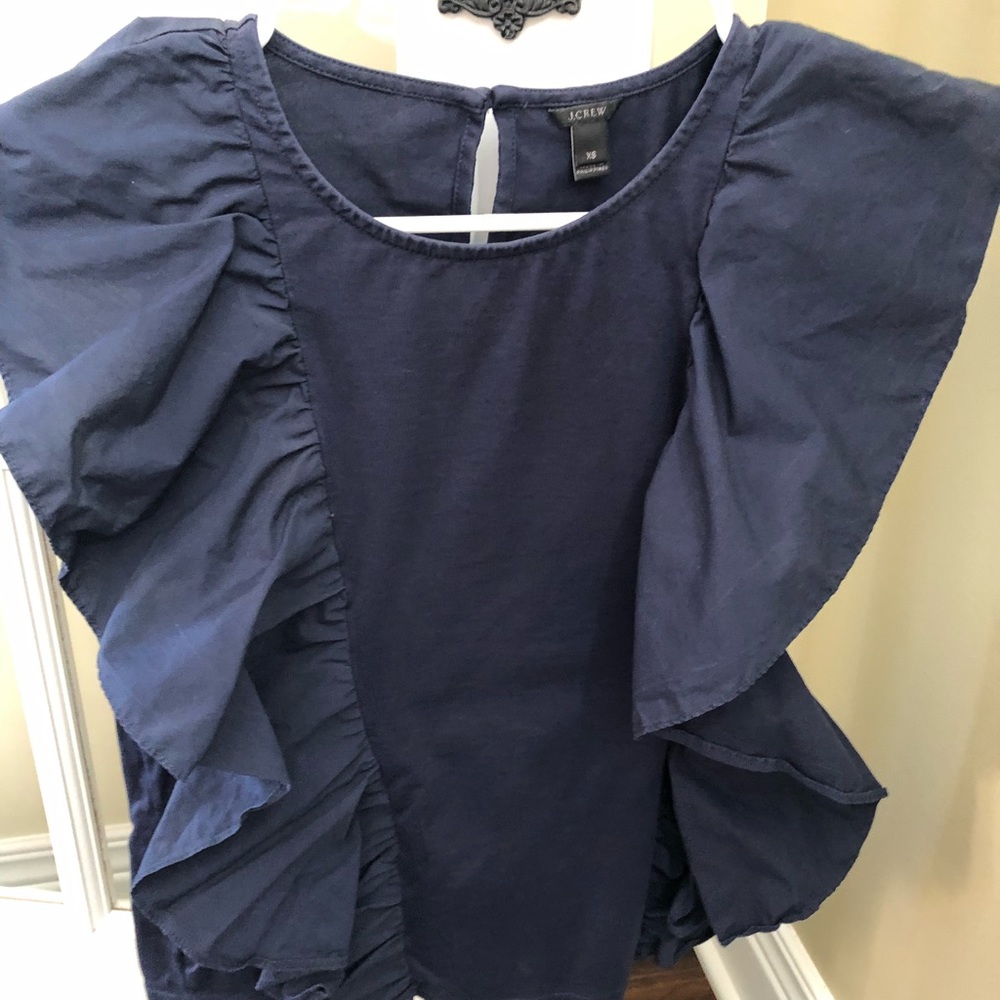 JCrew Flutter Sleeve Top Size XS